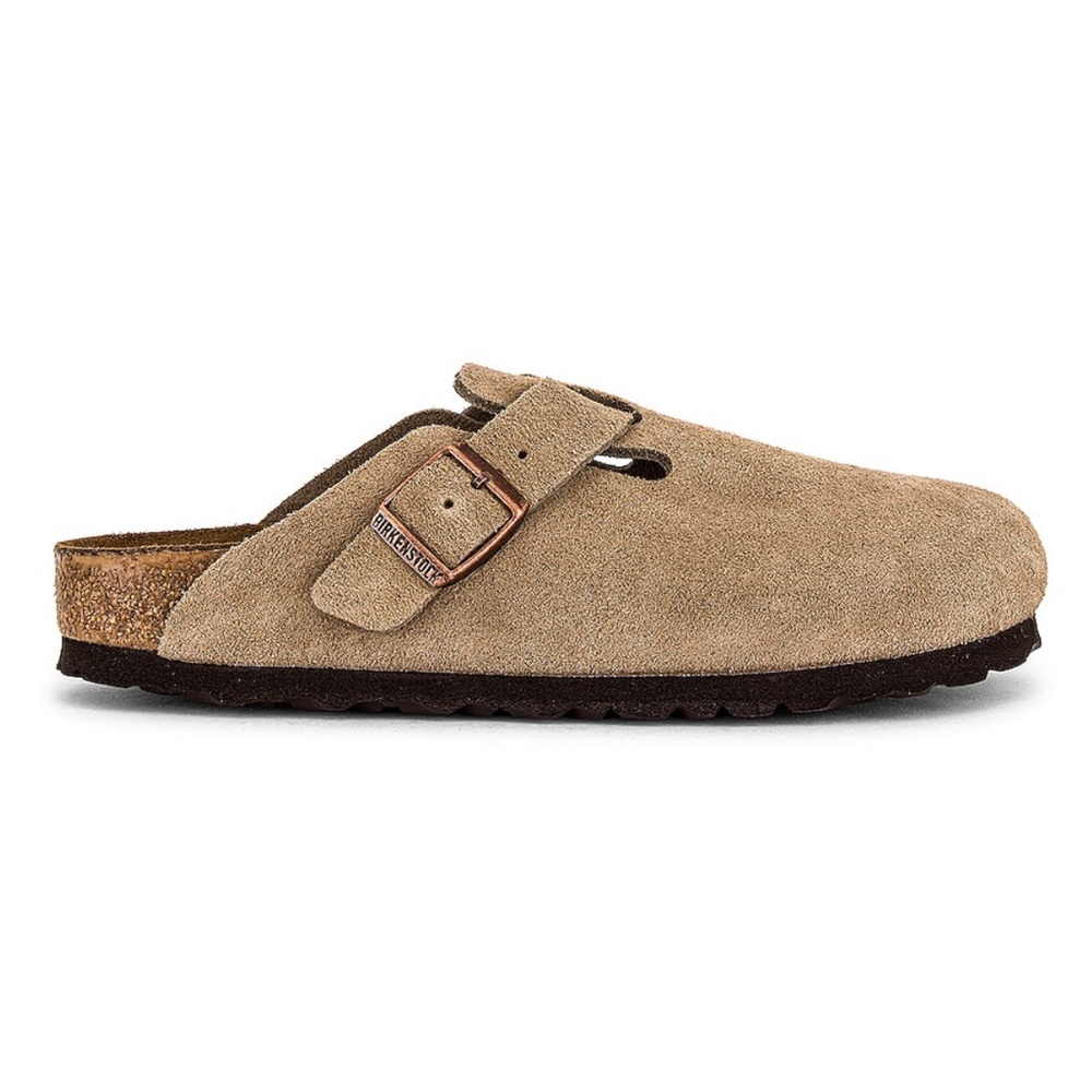 Birkenstock Boston Soft Footbed Clog in Taupe